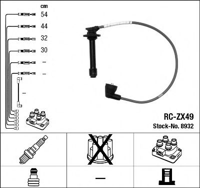 Imagine Set cablaj aprinder NGK 8932