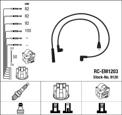 Imagine Set cablaj aprinder NGK 9120