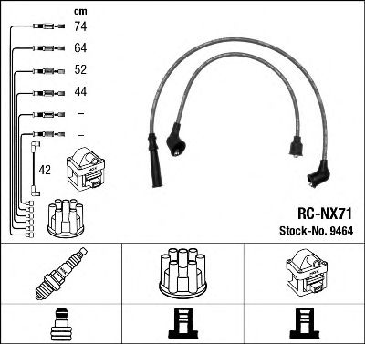 Imagine Set cablaj aprinder NGK 9464