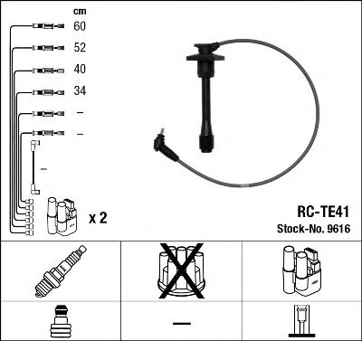 Imagine Set cablaj aprinder NGK 9616