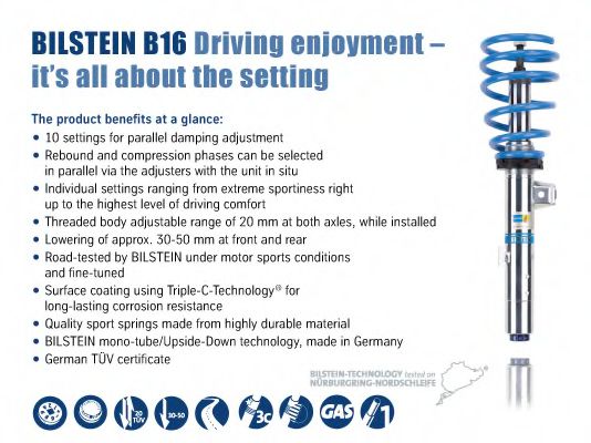 Set suspensie, arcuri elicoidale / amortizoare BILSTEIN Bil_019729