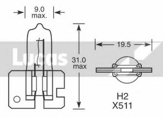 Imagine Bec, proiector ceata LUCAS ELECTRICAL LLB479