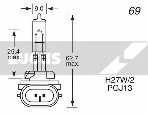 Imagine Bec, proiector ceata LUCAS ELECTRICAL LLB881