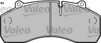 Imagine set placute frana,frana disc VALEO 541695