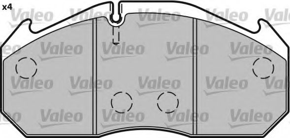 Imagine set placute frana,frana disc VALEO 541713