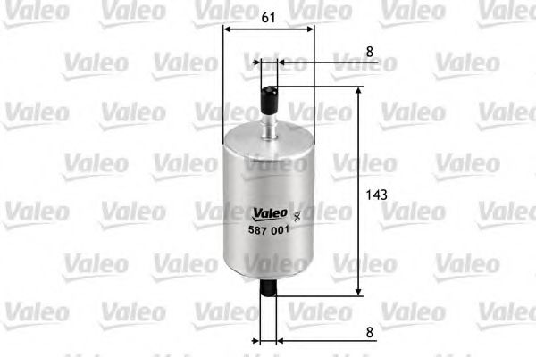 Imagine filtru combustibil VALEO 587001