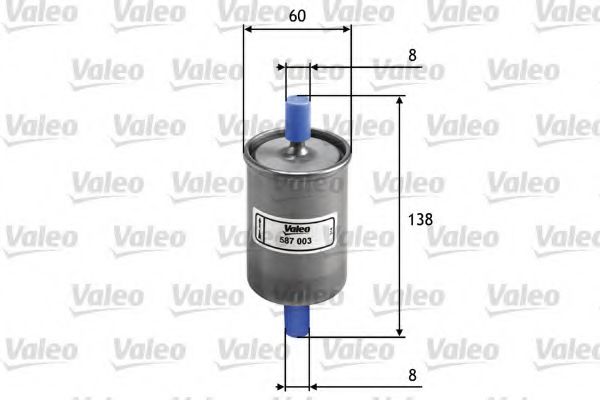 Imagine filtru combustibil VALEO 587003