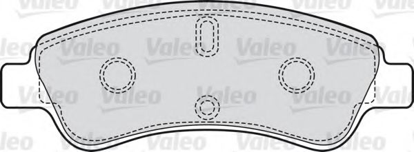 Imagine set placute frana,frana disc VALEO 598464