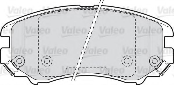 Imagine set placute frana,frana disc VALEO 598744