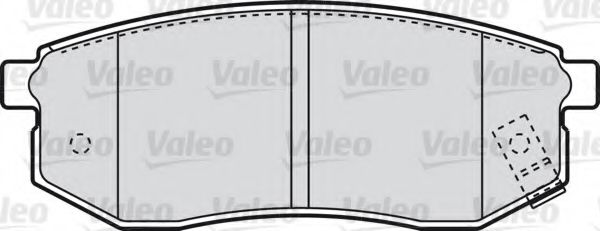 Imagine set placute frana,frana disc VALEO 598866