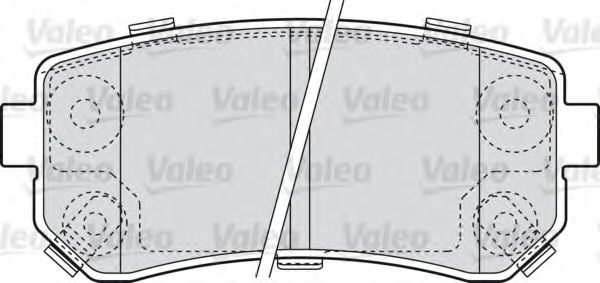 Imagine set placute frana,frana disc VALEO 598867