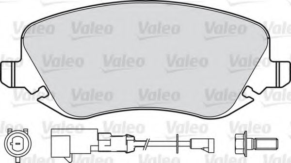 Imagine set placute frana,frana disc VALEO 601001