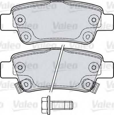 Imagine set placute frana,frana disc VALEO 601038