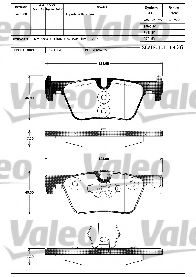 Imagine set placute frana,frana disc VALEO 601311