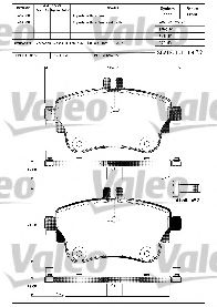 Imagine set placute frana,frana disc VALEO 601317