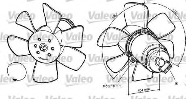 Imagine Ventilator, radiator VALEO 696031