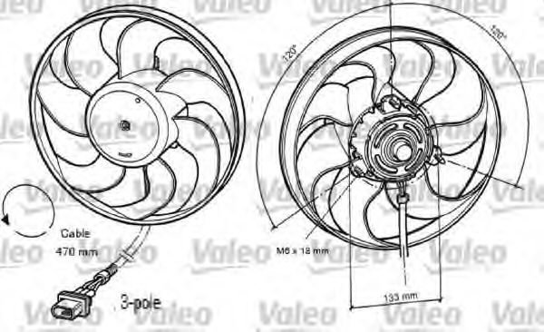 Imagine Ventilator, radiator VALEO 696040