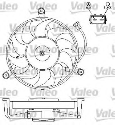 Imagine Ventilator, radiator VALEO 696043