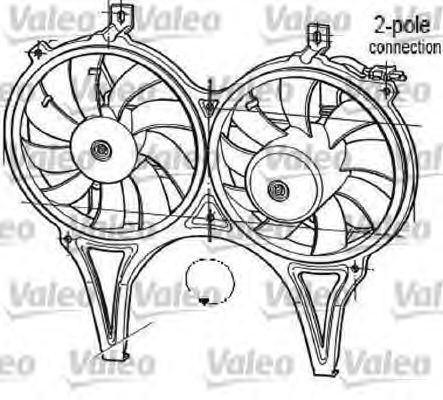 Imagine motor electric,ventilator VALEO 696050