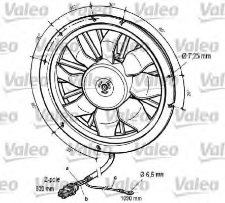 Imagine Ventilator, radiator VALEO 696061