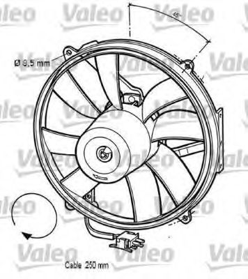 Imagine Ventilator, radiator VALEO 696062