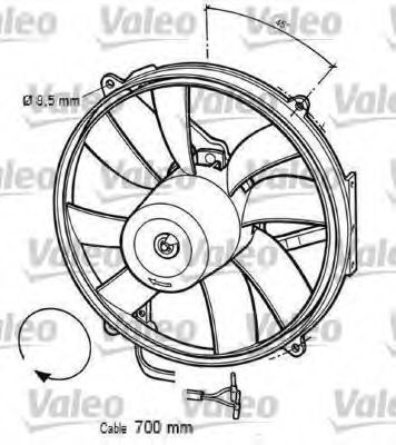 Imagine Ventilator, radiator VALEO 696063