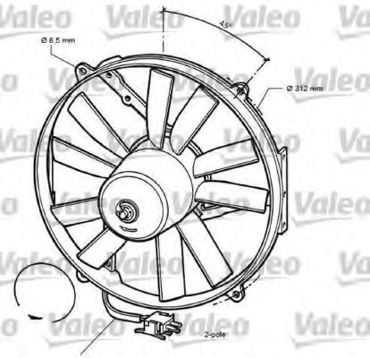 Imagine Ventilator, radiator VALEO 696068