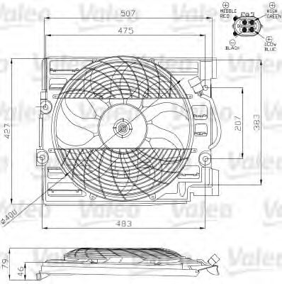 Imagine motor electric,ventilator VALEO 696120