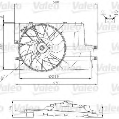 Imagine motor electric,ventilator VALEO 696129