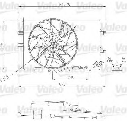 Imagine motor electric,ventilator VALEO 696130