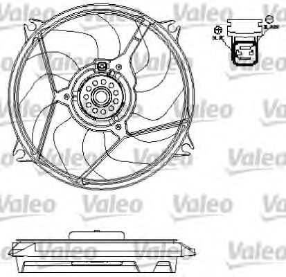 Imagine Ventilator, radiator VALEO 696135