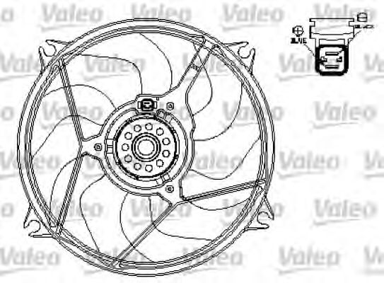 Imagine Ventilator, radiator VALEO 696136