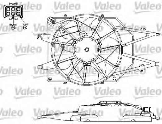 Imagine motor electric,ventilator VALEO 696151