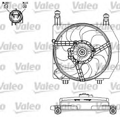 Imagine motor electric,ventilator VALEO 696159