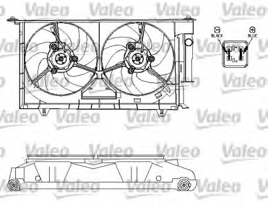 Imagine motor electric,ventilator VALEO 696214