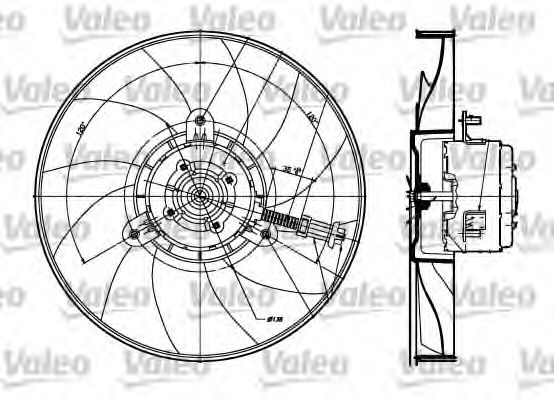 Imagine Ventilator, radiator VALEO 698357