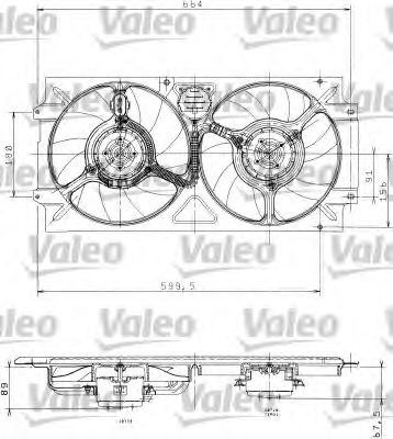 Imagine Ventilator, radiator VALEO 698359