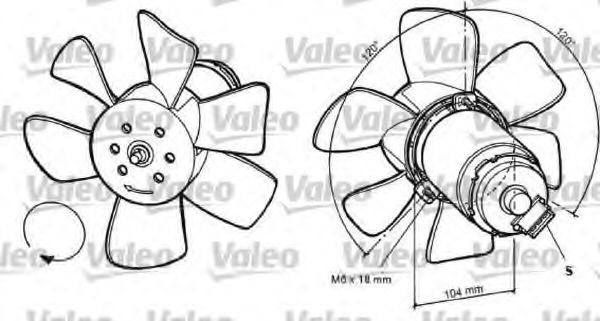 Imagine Ventilator, radiator VALEO 698369