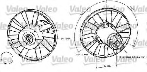 Imagine Ventilator, radiator VALEO 698371