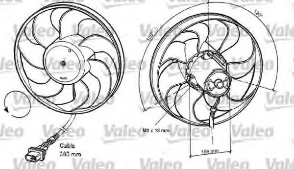 Imagine Ventilator, radiator VALEO 698372