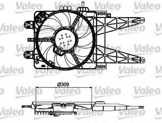 Imagine motor electric,ventilator VALEO 698484