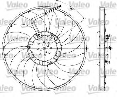 Imagine Ventilator, radiator VALEO 698610