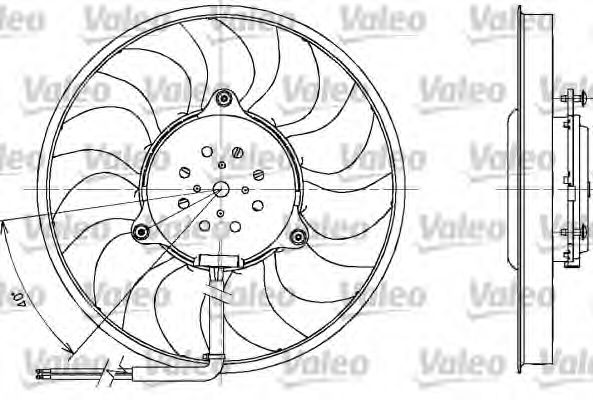 Imagine Ventilator, radiator VALEO 698611