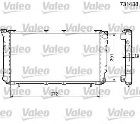 Imagine Radiator, racire motor VALEO 731438