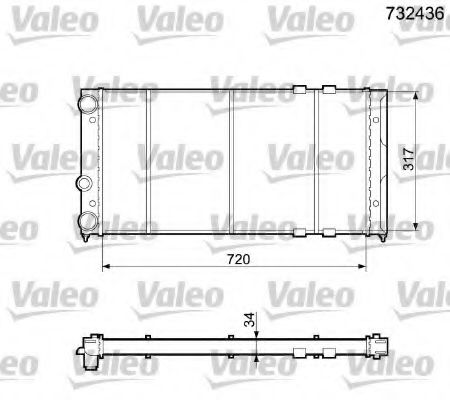 Imagine Radiator, racire motor VALEO 732436