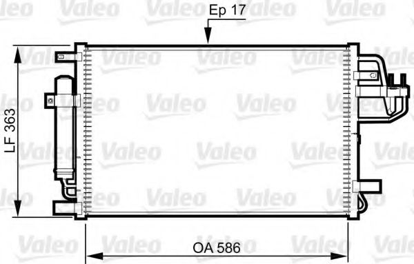 Imagine Condensator, climatizare VALEO 814347