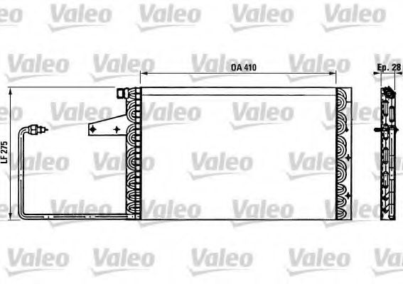 Imagine Condensator, climatizare VALEO 816886