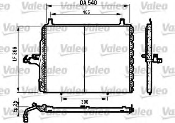 Imagine Condensator, climatizare VALEO 816901