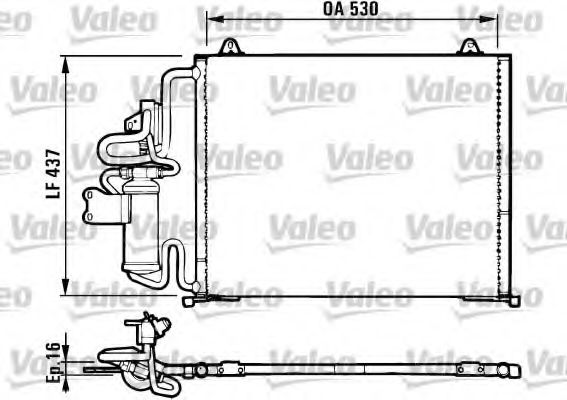 Imagine Condensator, climatizare VALEO 816987