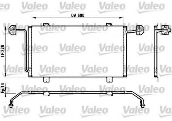 Imagine Condensator, climatizare VALEO 817066